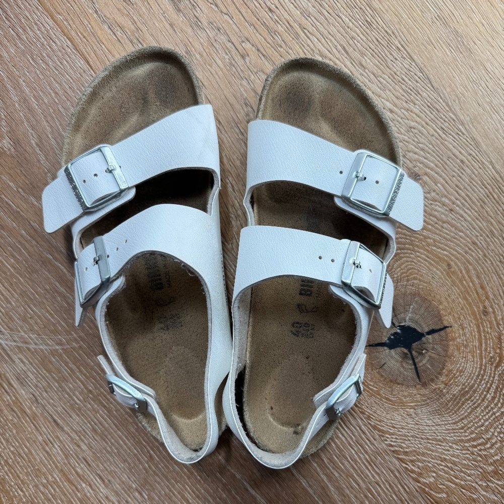 White Birk Sandals